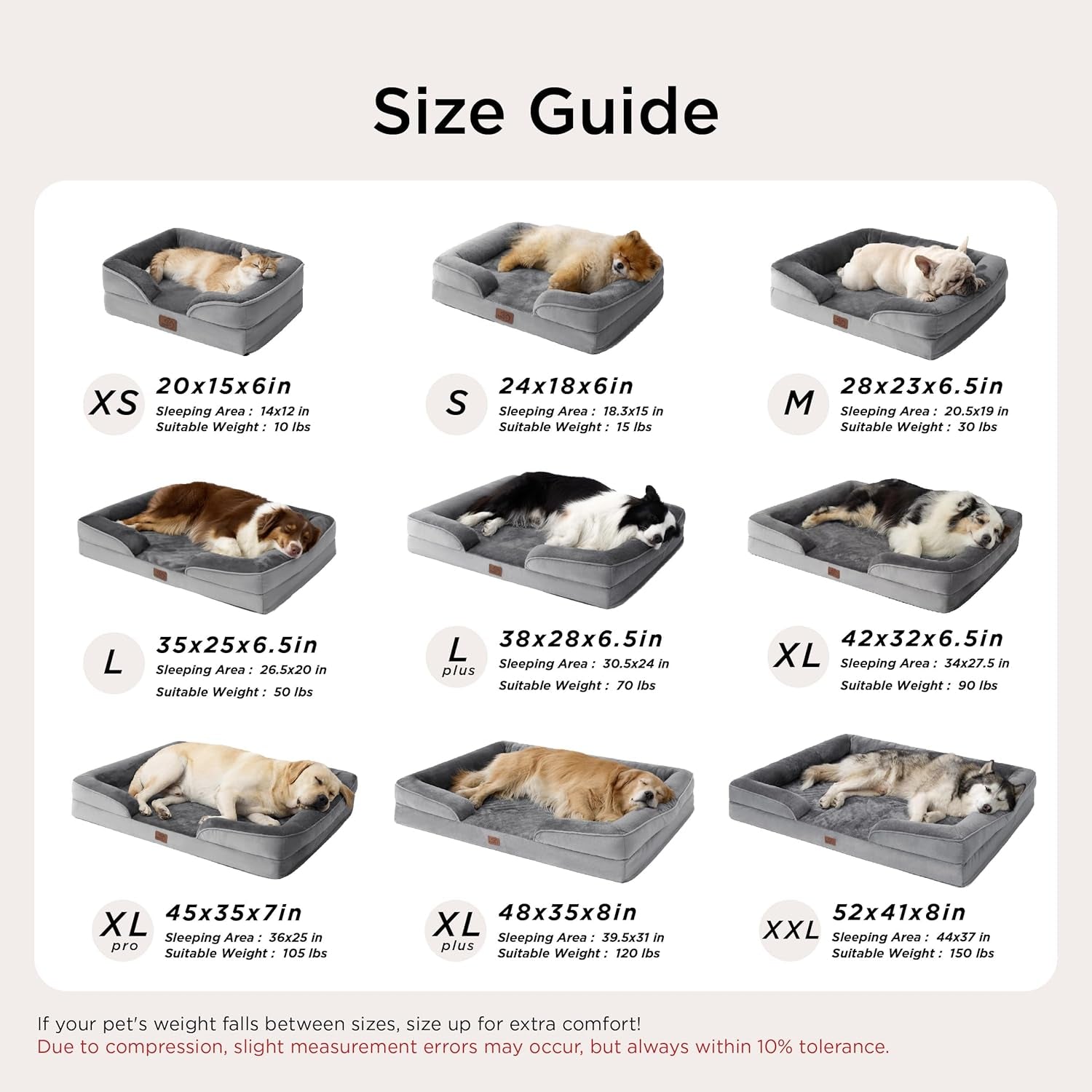 Bedsure Orthopedic Medium Dog Bed - 28" Grey, Removable Washable Cover, Waterproof, Cozy Bolster Sides, Nonslip Bottom - Ideal for Puppies, Cats, and Senior Dogs