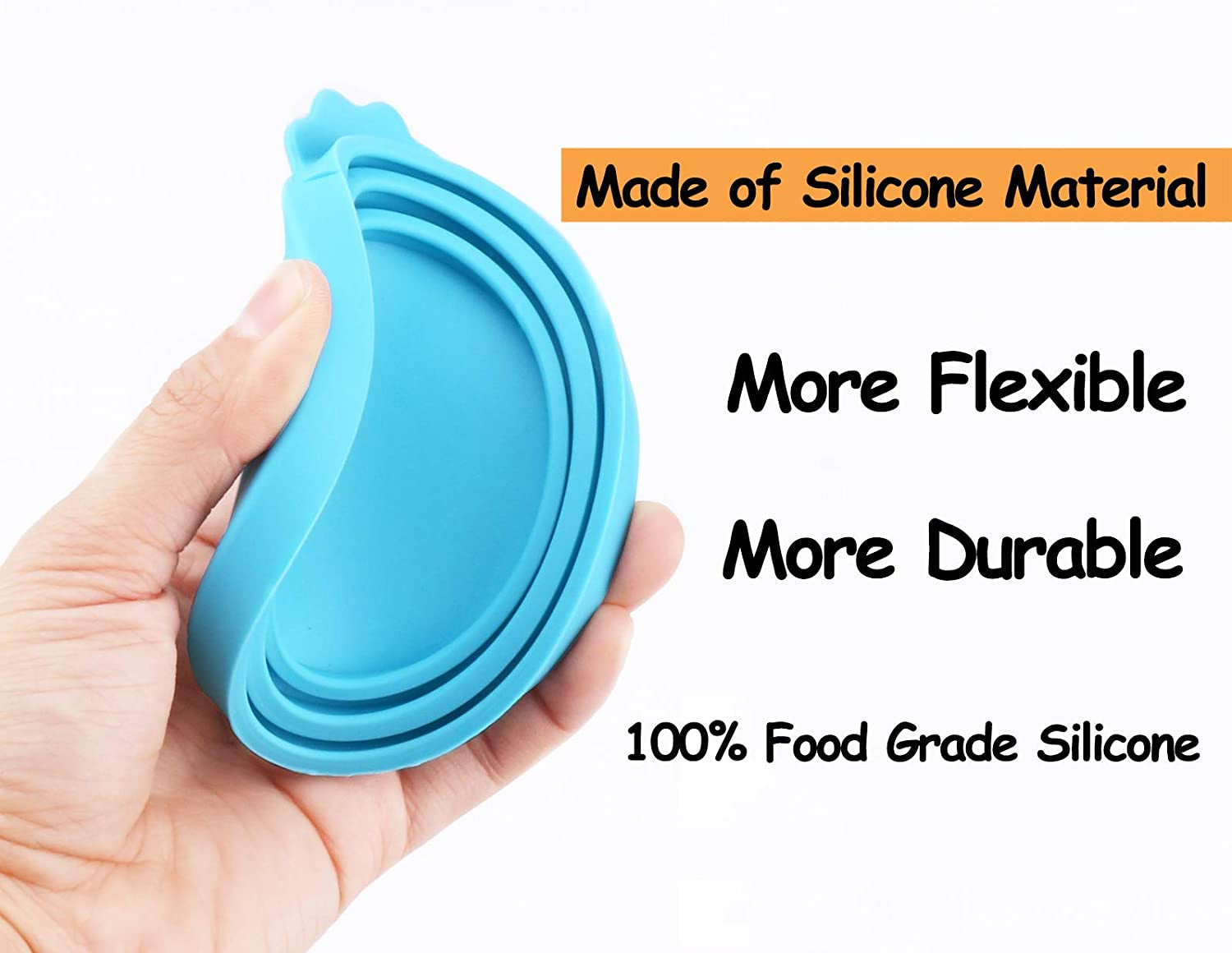Universal Silicone Pet Food Can Covers - Multi-Colored Lids for Dog & Cat Food (Fits 3 Standard Can Sizes)