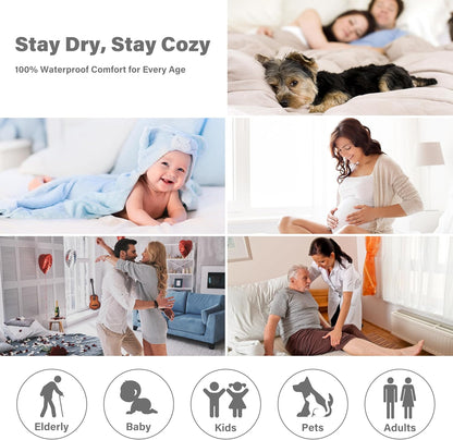 Waterproof Blanket for Bed, Reversible Leakproof Throw | 60 X 80 Inch, Brown, Washable Protector Cover for Couch and Sofa, Stain Proof Blanket for Pets, Kids and Everyday Spills