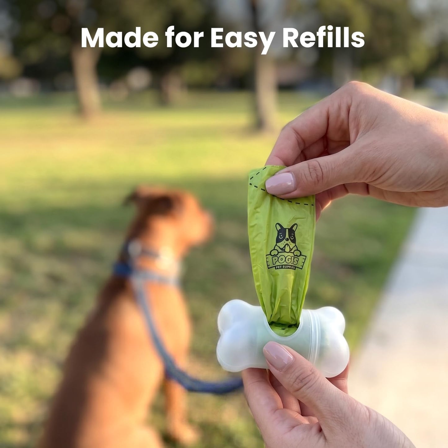 Pogi's Extra Thick Leak-Proof Dog Poop Bags - Unscented, 30 Rolls, 450 Count for Ultimate Clean-Up!