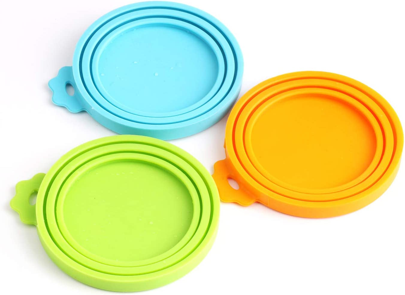 Universal Silicone Pet Food Can Covers - Multi-Colored Lids for Dog & Cat Food (Fits 3 Standard Can Sizes)