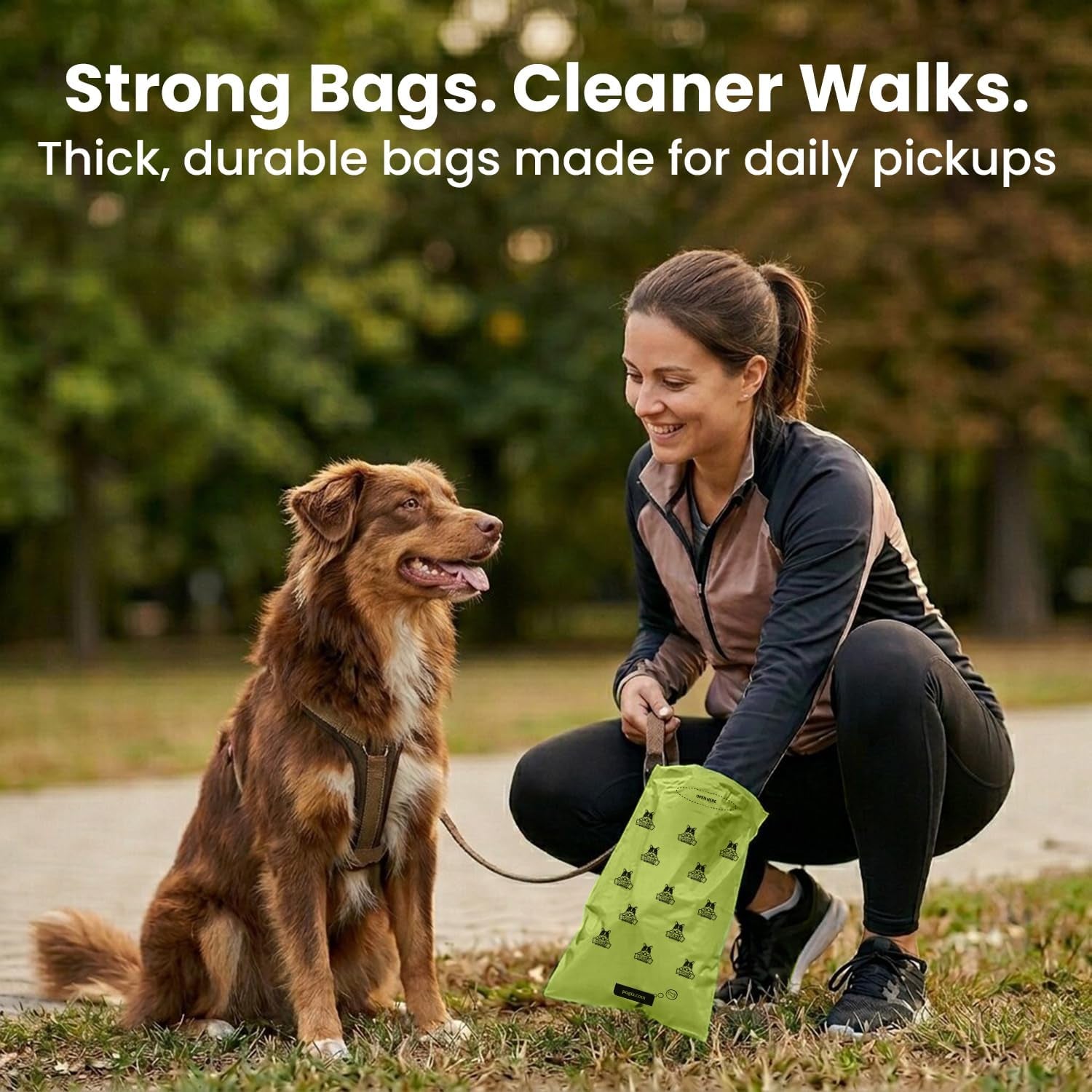Pogi's Extra Thick Leak-Proof Dog Poop Bags - Unscented, 30 Rolls, 450 Count for Ultimate Clean-Up!