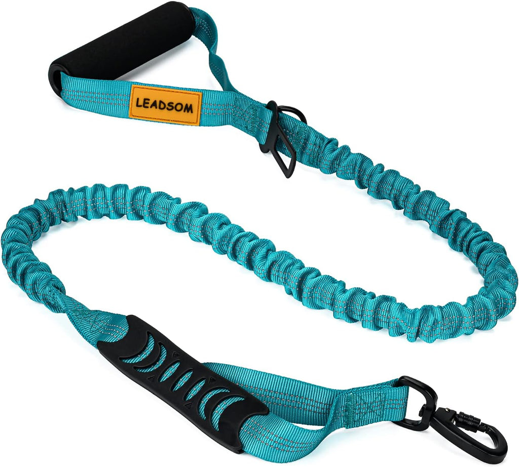 6FT Heavy Duty Reflective Bungee Dog Leash with Padded Handles - Shock Absorbing & Ideal for Training Medium to Large Dogs