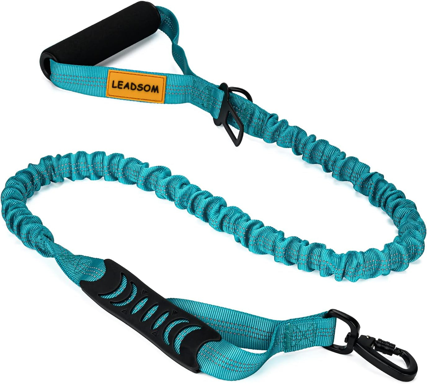 6FT Heavy Duty Reflective Bungee Dog Leash with Padded Handles - Shock Absorbing & Ideal for Training Medium to Large Dogs